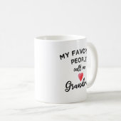 My Favorite People Call Me Grandma heart grandkids コーヒーマグカップ (正面右)
