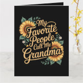 My Favorite People Call Me Grandma Mother's Day カード (黄色い花)