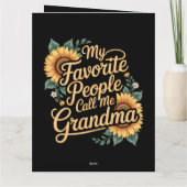 My Favorite People Call Me Grandma Mother's Day カード (裏面)