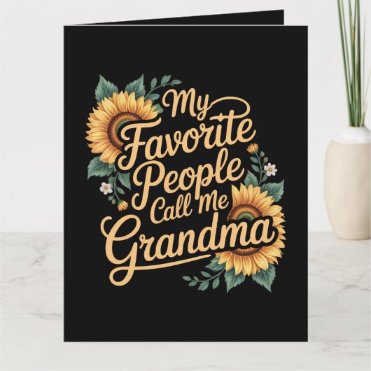 My Favorite People Call Me Grandma Mother's Day カード (正面)