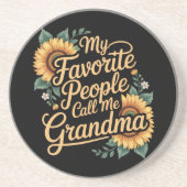 My Favorite People Call Me Grandma Mother's Day コースター (正面)