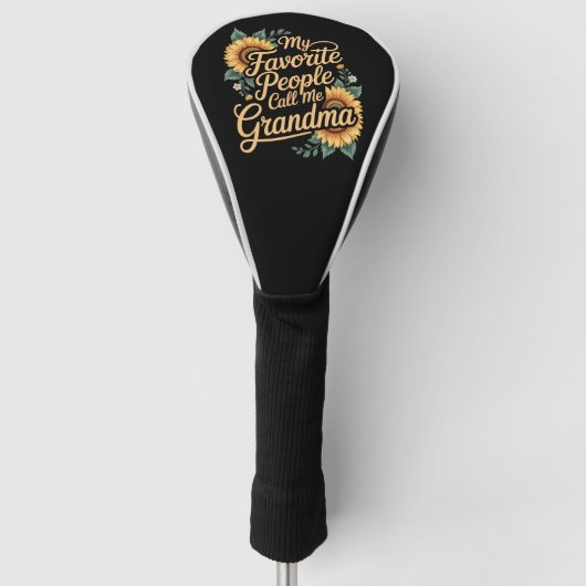 My Favorite People Call Me Grandma Mother's Day ゴルフヘッドカバー (正面)