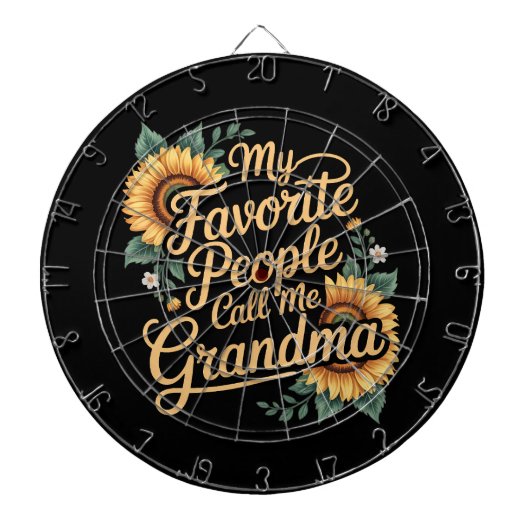 My Favorite People Call Me Grandma Mother's Day ダーツボード (正面)