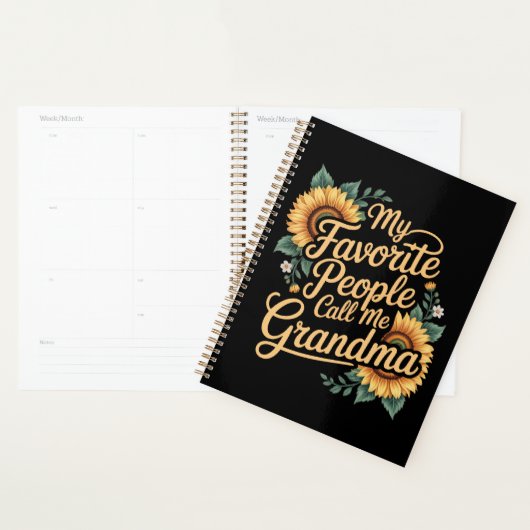 My Favorite People Call Me Grandma Mother's Day プランナー手帳 (ディスプレー)