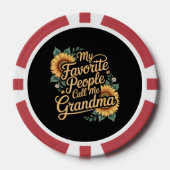 My Favorite People Call Me Grandma Mother's Day ポーカーチップ (正面)