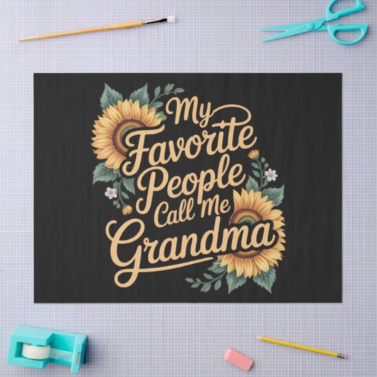 My Favorite People Call Me Grandma Mother's Day 薄葉紙 (クラフト)