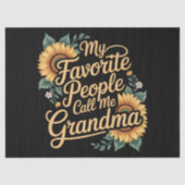 My Favorite People Call Me Grandma Mother's Day 薄葉紙 (正面)