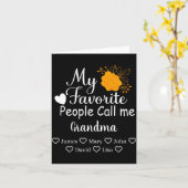 My Favorite People Call Me Grandma With Grandkids カード (黄色い花)