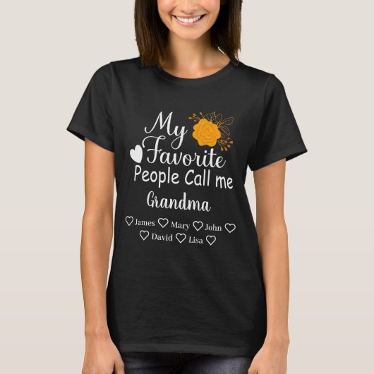 My Favorite People Call Me Grandma With Grandkids  Tシャツ (正面)