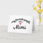 My Favorite People Call Me Mimi grandmother gran カード (黄色い花)