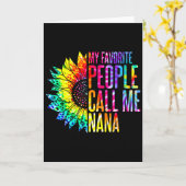 My Favorite People Call Me Nana Grandma Sunflower カード (黄色い花)