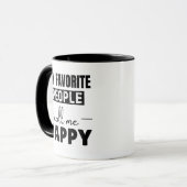 My Favorite People Call Me Pappy Funny Grandpa ツートーンマグカップ (正面左)