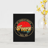 My Favorite People Call Me Pappy Retro For Papa Gr カード (黄色い花)