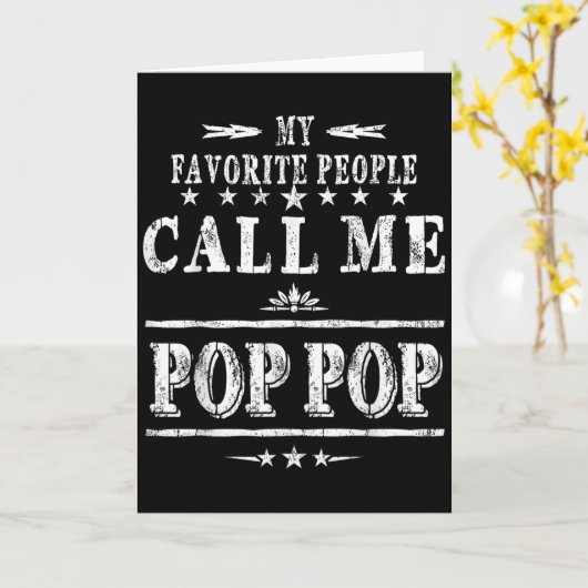 My Favorite People Call Me Pop Pop  カード (黄色い花)