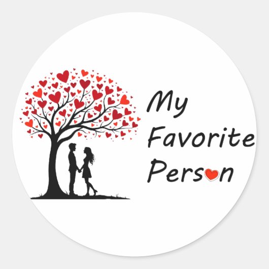 My Favorite Person ❤️ Valentine Sticker ラウンドシール (正面)