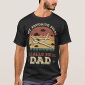 My Favorite Pilot Calls Me Dad Funny Future Pilot Tシャツ (正面)
