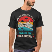 My Favorite Pilot Calls Me Grandpa Funny Pilot Gra Tシャツ (正面)