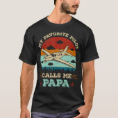 My Favorite Pilot Calls Me Papa Funny Future Pilot Tシャツ (正面)