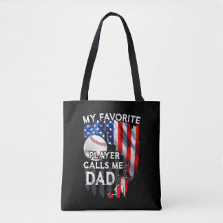 My Favorite Player Calls Me Dad Baseball トートバッグ