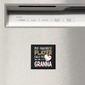 My Favorite Player Calls Me Gr Baseball Leopard マグネット (インサイチュ (食洗機))