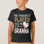 My Favorite Player Calls Me Gr Baseball Leopard  Tシャツ (正面)