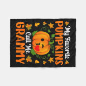 My Favorite Pumpkins Call Me Grammy Shirt Funny Ha フリースブランケット (正面(横))