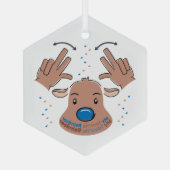 My favorite Reindeer in Sign Language ガラスオーナメント (裏面)
