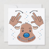 My favorite Reindeer in Sign Language 招待状 (正面)