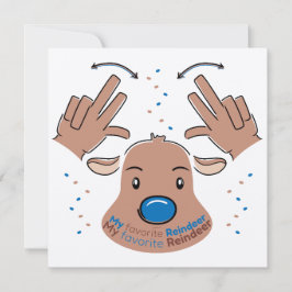 My favorite Reindeer in Sign Language 招待状