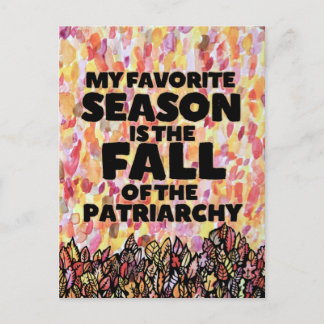 My Favorite Season is the fall of the patriarchy シーズンポストカード