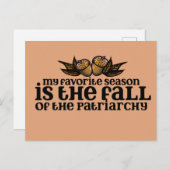 My favorite season is the fall of the patriarchy   ポストカード (正面/裏面)