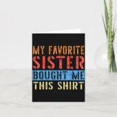 My Favorite Sister Bought Me This Funny Brother Pr カード (正面)