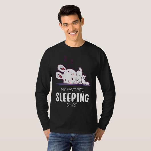 My Favorite Sleeping  Animal Sleeping  Rabbit Tシャツ (正面フル)
