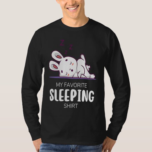 My Favorite Sleeping  Animal Sleeping  Rabbit Tシャツ (正面)