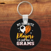 My Favorite Soccer Basketball Players Call Me Gram キーホルダー (正面)