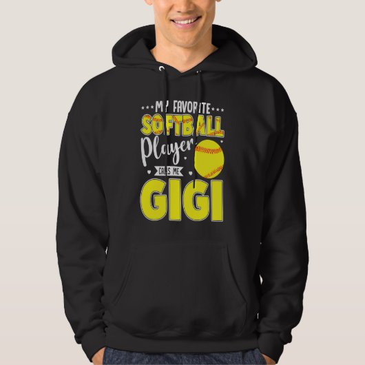 My Favorite Softball Player Calls Me Gigi Matching パーカ (正面)