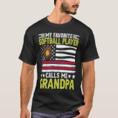 My Favorite Softball Player Calls Me grandpa Ameri Tシャツ (正面)