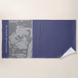 My Favorite Spinning Coach ビーチタオル