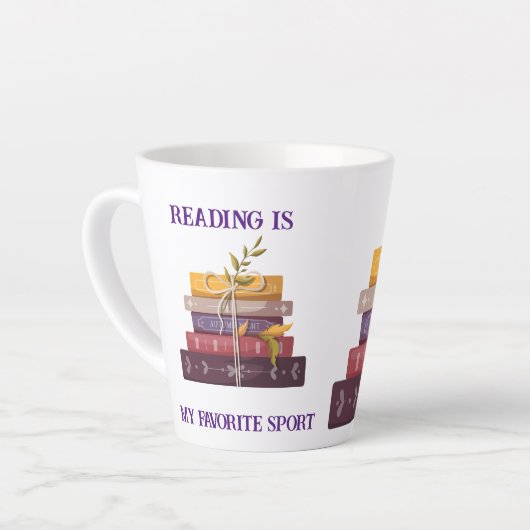 My favorite sport is reading カフェラテマグ (左アングル)