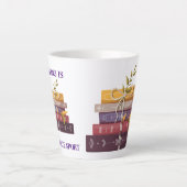 My favorite sport is reading カフェラテマグ (正面)