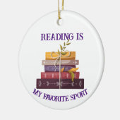 My favorite sport is reading セラミックオーナメント (左)