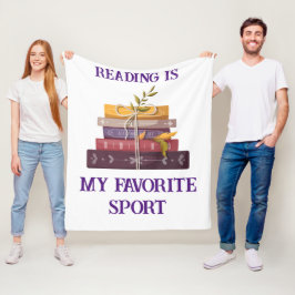 My favorite sport is reading フリースブランケット
