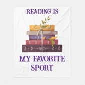 My favorite sport is reading フリースブランケット (正面)