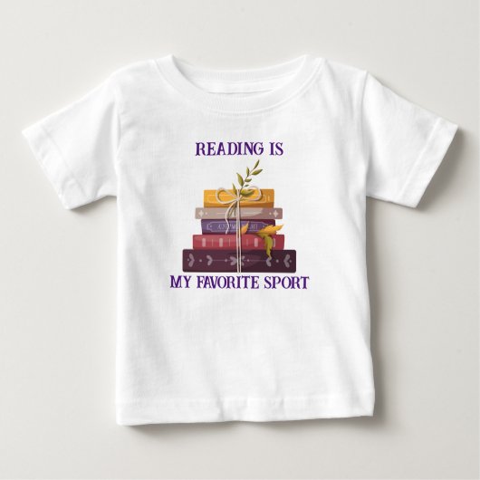 My favorite sport is reading ベビーTシャツ (正面)