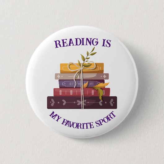 My favorite sport is reading 缶バッジ (正面)