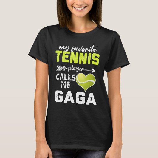 My Favorite Tennis Player Calls Me Gaga Mother s D Tシャツ (正面)