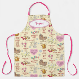 My Favorite Things Cute Buttercream Yellow Holiday エプロン