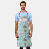 My Favorite Things Cute Retro Pastel Christmas エプロン (着用した状態)
