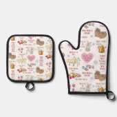 My Favorite Things Sound of Music Cute Hand-Drawn  鍋つかみ&鍋敷きセット (正面)