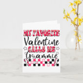 My Favorite Valentine Calls Me Grammie Valentines  カード (黄色い花)